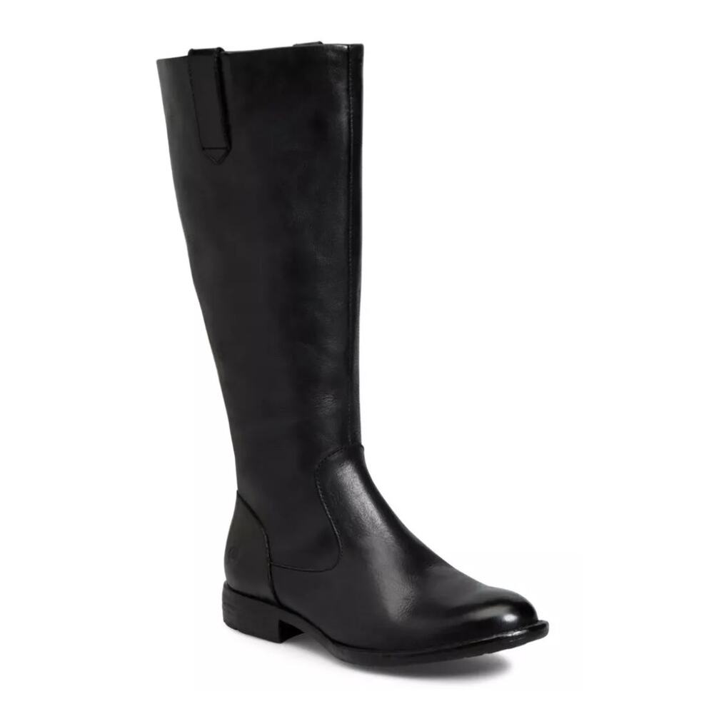Born Boots Womens Size 6 Black Shaunie Leather Knee High Tall‎ Riding Cowgirl